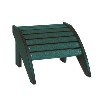 C.R. Plastic Products Outdoor Seating Footrests Footstool F01 Green