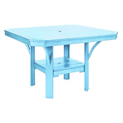 C.R. Plastic Products Outdoor Tables Dining Tables Square Dining Table T35 Aqua #11 IMAGE 1