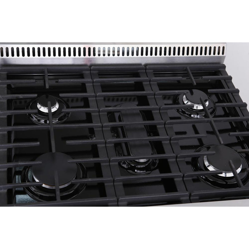  Thor Kitchen 30-inch Freestanding Gas Range with Convection LRG3001U IMAGE 4
