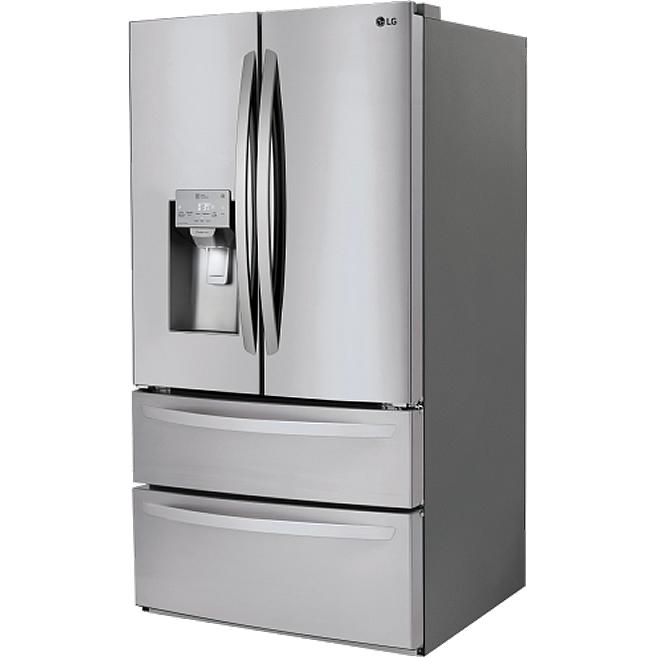 LG 36-inch, 27.8 cu.ft. Freestanding French 4-Door Refrigerator with Slim SpacePlus® Ice System LMXS28626S IMAGE 3