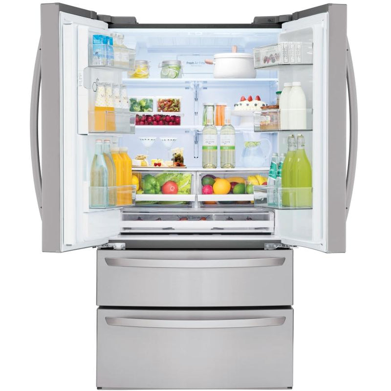 LG 36-inch, 27.8 cu.ft. Freestanding French 4-Door Refrigerator with Slim SpacePlus® Ice System LMXS28626S IMAGE 5
