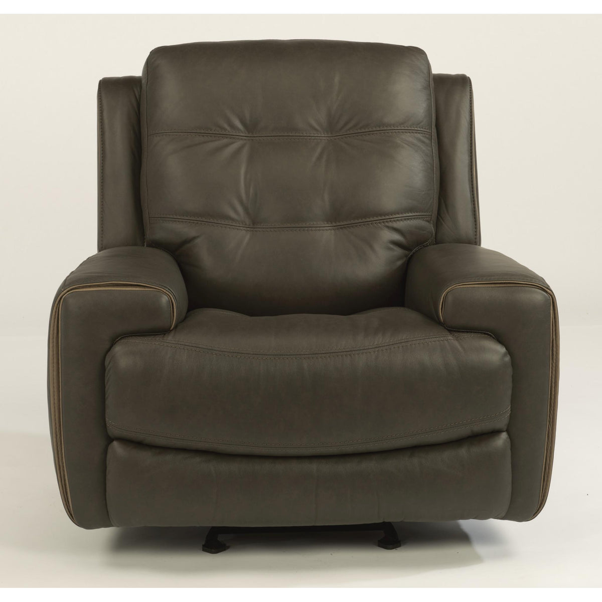Flexsteel Wicklow Leather Power Gliding Recliner with Power Headrest