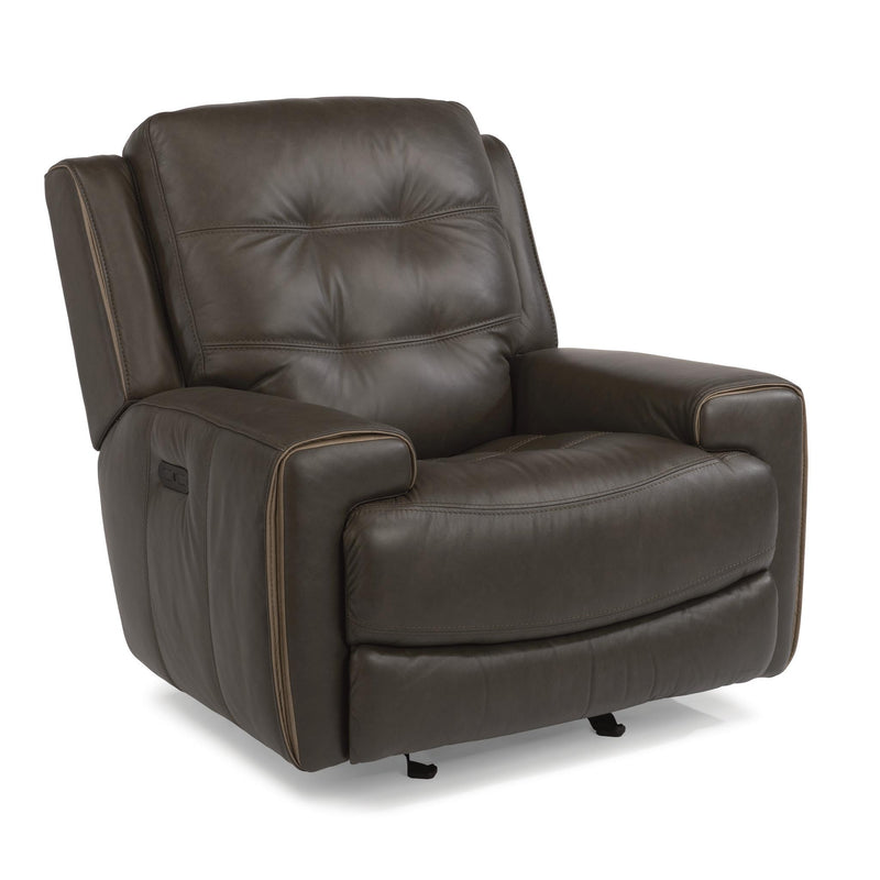 Flexsteel Wicklow Power Glider Leather Match Recliner 1681-54PH 326-70 IMAGE 2