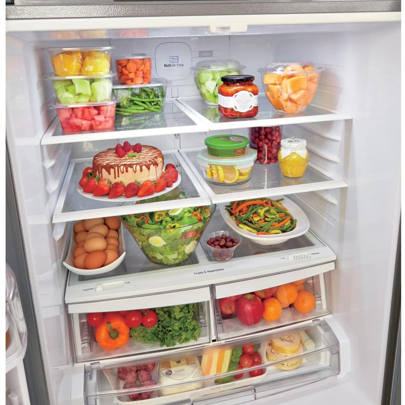 LG 30-inch, 21.8 cu.ft. Freestanding French 3-Door Refrigerator with Smart Cooling® System LFDS22520S IMAGE 5