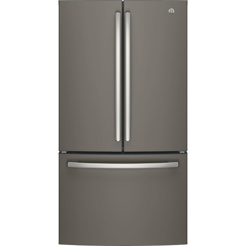 GE 36-inch, 27 cu.ft. Freestanding French 3-Door Refrigerator with Internal Water Dispenser GNE27JMMES IMAGE 1