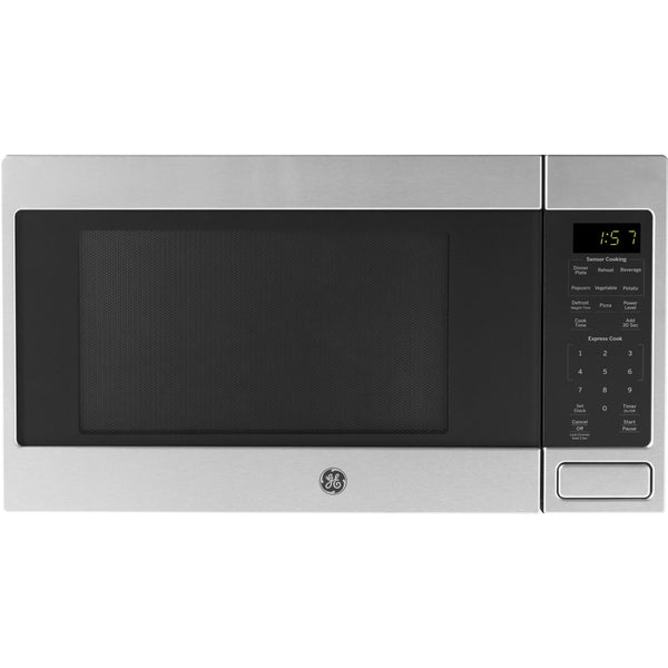 GE 1.6 cu. ft. Countertop Microwave Oven with Sensor Cooking JES1657SMSS IMAGE 1