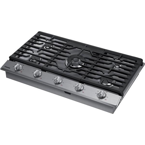  Samsung 36-inch Built-In Gas Cooktop with Wi-Fi Connectivity NA36N6555TS/AA IMAGE 2