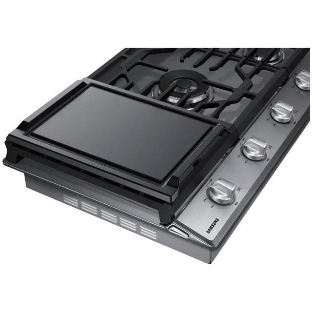  Samsung 36-inch Built-In Gas Cooktop with Wi-Fi Connectivity NA36N6555TS/AA IMAGE 3