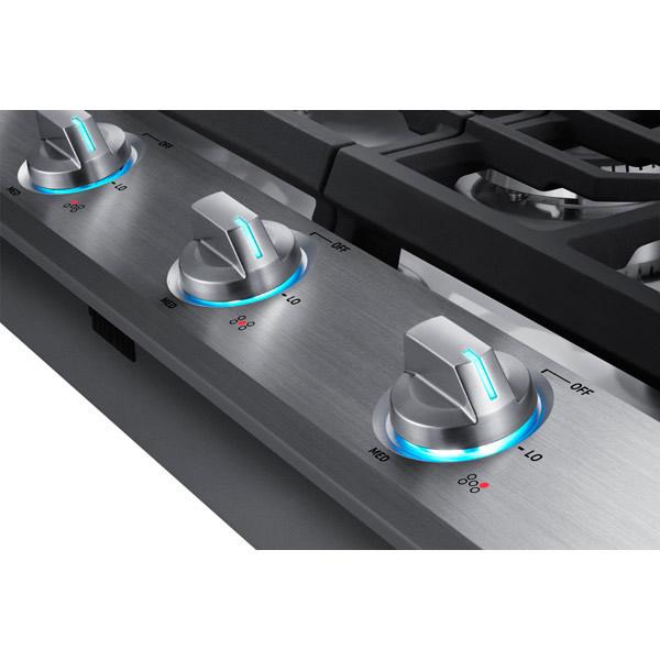  Samsung 36-inch Built-In Gas Cooktop with Wi-Fi Connectivity NA36N6555TS/AA IMAGE 4
