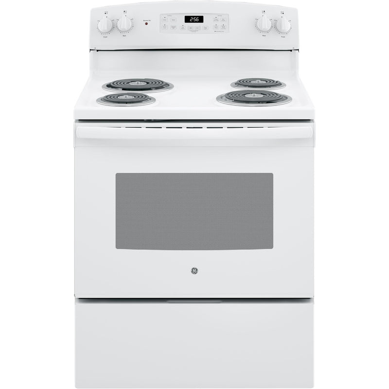 GE 30-inch Freestanding Electric Range JB256DMWW IMAGE 1