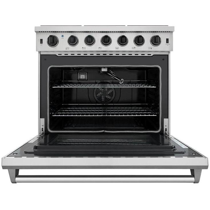  Thor Kitchen 36-inch Freestanding Gas Range with Convection Technology LRG3601U IMAGE 3