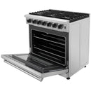  Thor Kitchen 36-inch Freestanding Gas Range with Convection Technology LRG3601U IMAGE 5