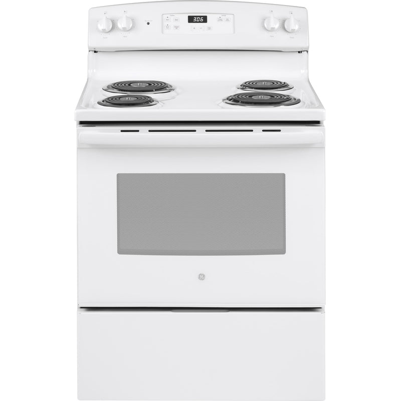 GE 30-inch Freestanding Electric Range JBS360DMWW IMAGE 1