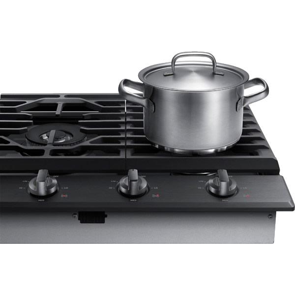  Samsung 36-inch Built-in Gas Cooktop with Wi-Fi Connectivity NA36N6555TG/AA IMAGE 4