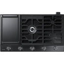  Samsung 36-inch Built-in Gas Cooktop with Wi-Fi Connectivity NA36N6555TG/AA IMAGE 5