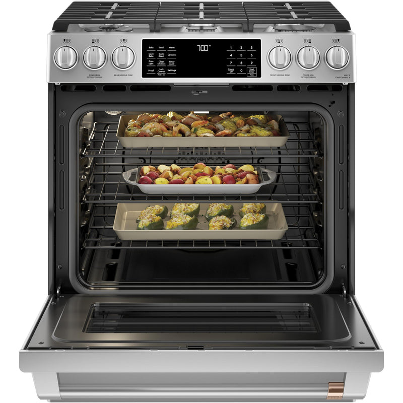 Café 30-inch Slide-in Gas Range with Convection Technology CGS700P2MS1 IMAGE 4
