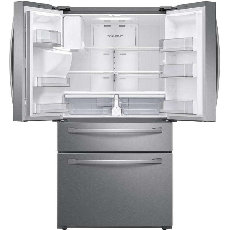  Samsung 36-inch, 28 cu.ft. Freestanding French 4-Door Refrigerator RF28R7201SR/AA IMAGE 3