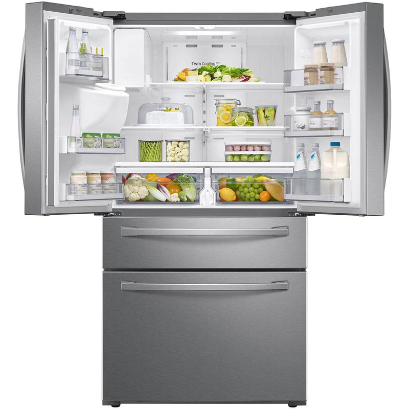  Samsung 36-inch, 22.6 cu.ft. Freestanding French 4-Door Refrigerator RF24R7201SR/AA IMAGE 4