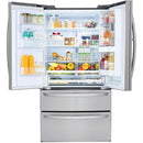 LG 36-inch, 27.8 cu.ft. Freestanding French 4-Door Refrigerator with Slim SpacePlus® Ice System LMXS28596S IMAGE 3