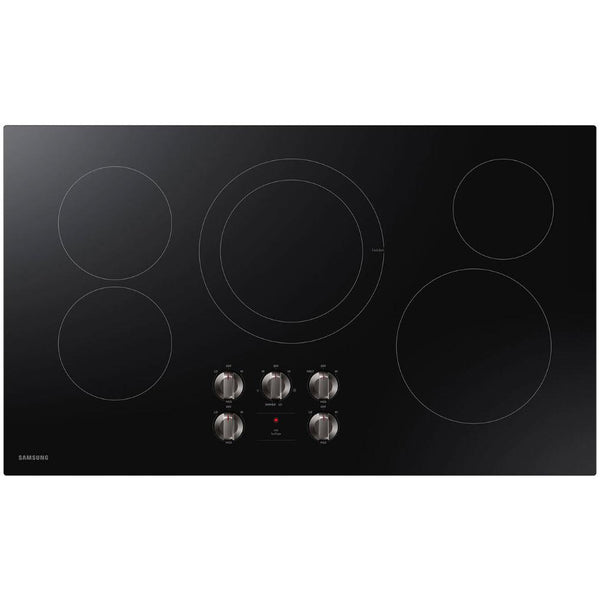  Samsung 36-inch Built-in Electric Cooktop with Hot Surface Indicator NZ36R5330RK/AA IMAGE 1