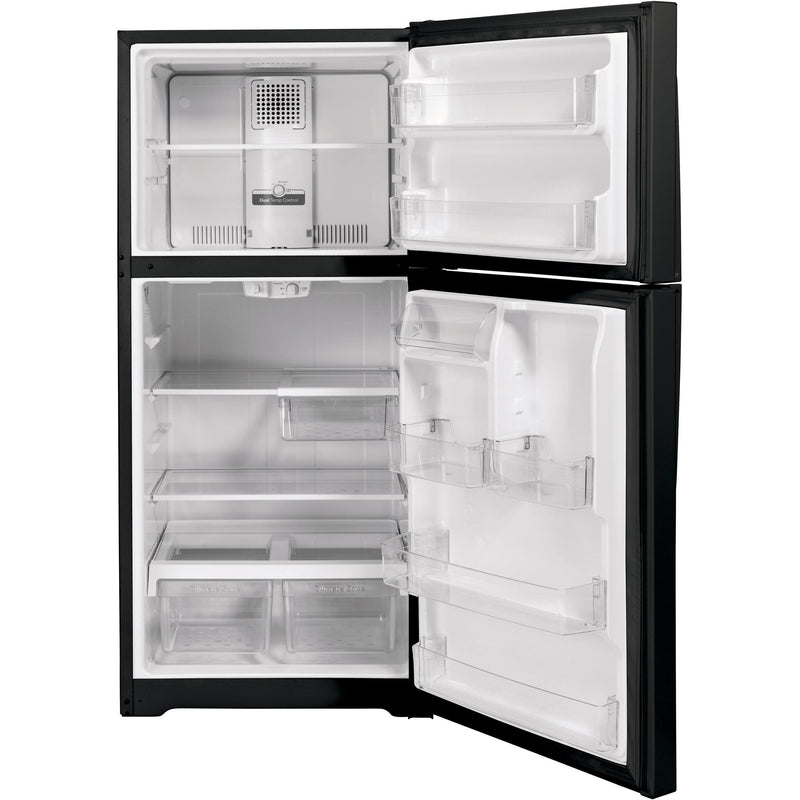 GE 33-inch, 21.9 cu.ft. Freestanding Top Freezer Refrigerator with Upfront Fresh Food Temperature Controls GTS22KGNRBB IMAGE 3