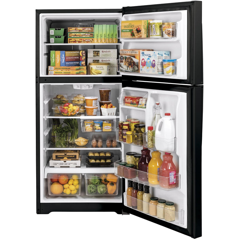 GE 33-inch, 21.9 cu.ft. Freestanding Top Freezer Refrigerator with Upfront Fresh Food Temperature Controls GTS22KGNRBB IMAGE 4
