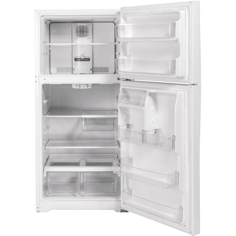 GE 33-inch, 21.9 cu.ft. Freestanding Top Freezer Refrigerator with Upfront Fresh Food Temperature Controls GTS22KGNRWW IMAGE 3