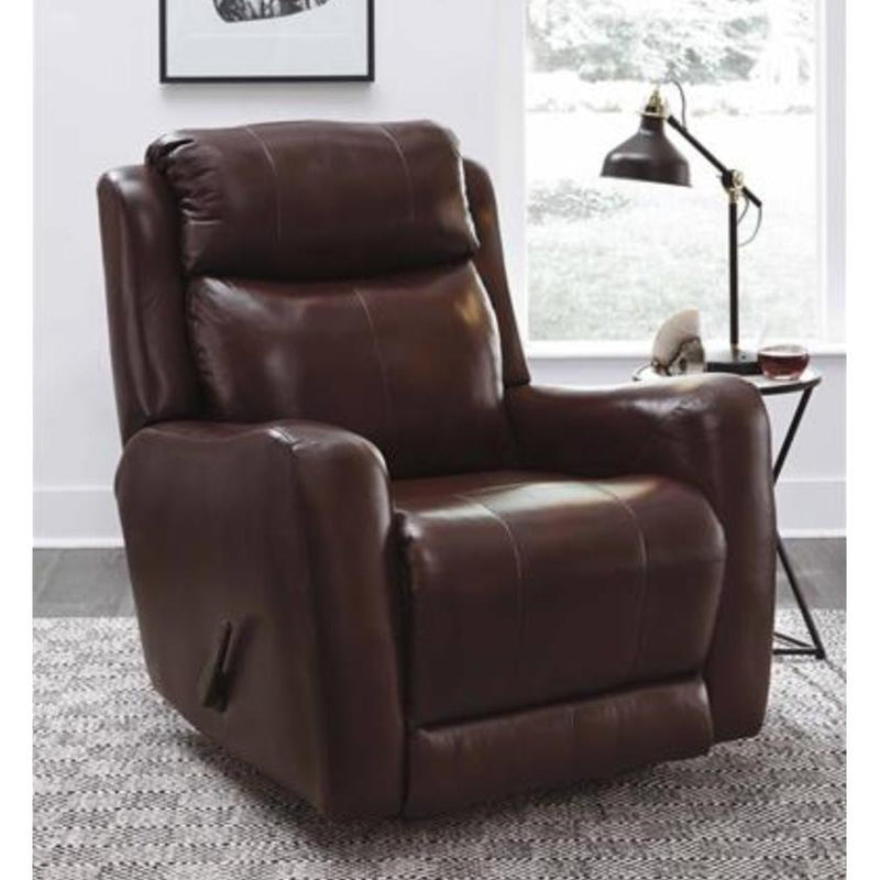 Southern Motion View Point Rocker Fabric and Leather Look Recliner with Wall Recline View Point 1186 Rocker Recliner IMAGE 1