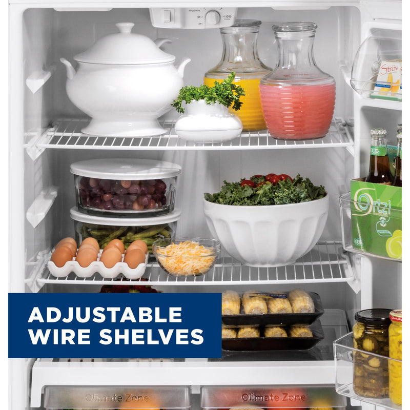 GE 30-inch, 19.2 cu.ft. Freestanding Top Freezer Refrigerator with LED Lighting GTS19KGNRWW IMAGE 6