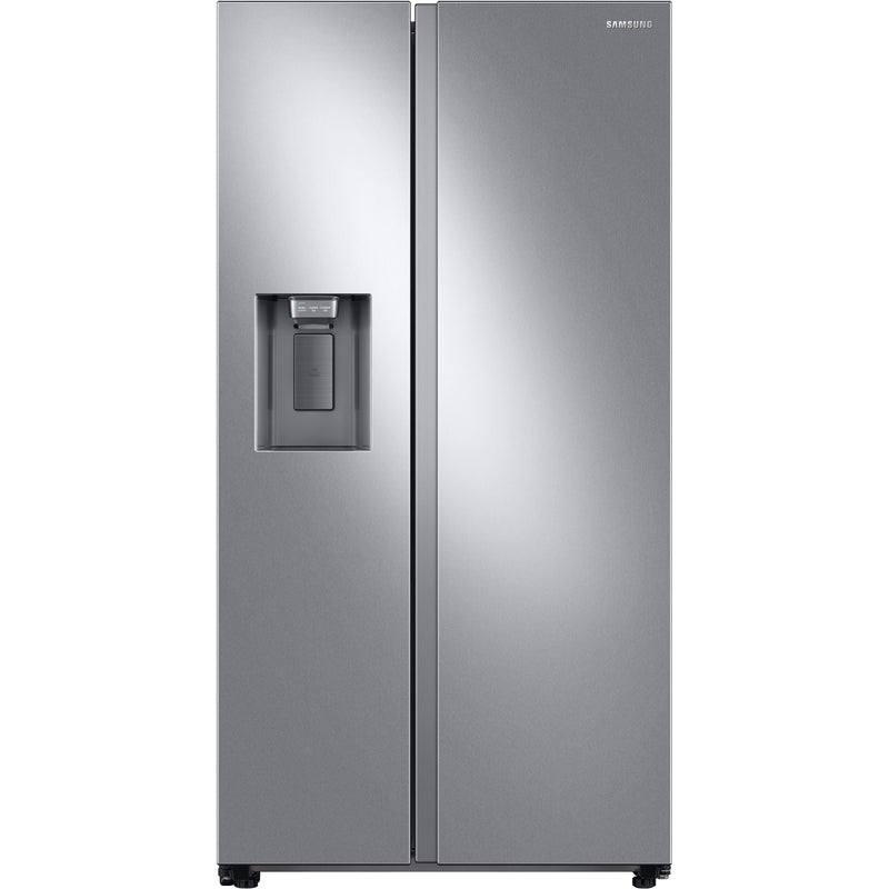  Samsung 36-inch, 22 cu.ft. Counter-Depth Side-by-Side Refrigerator with External Water and Ice Dispensing System RS22T5201SR/AA IMAGE 1
