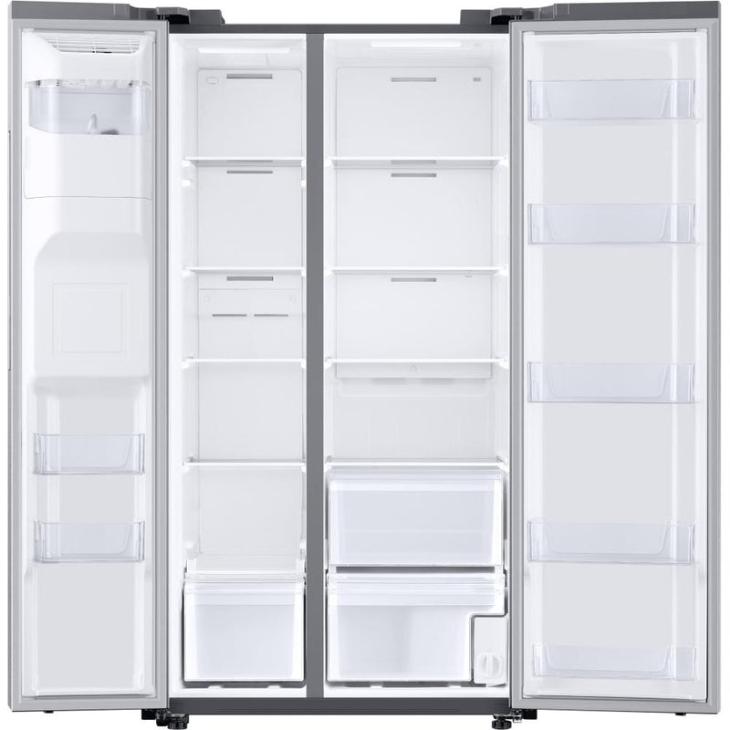  Samsung 36-inch, 22 cu.ft. Counter-Depth Side-by-Side Refrigerator with External Water and Ice Dispensing System RS22T5201SR/AA IMAGE 3
