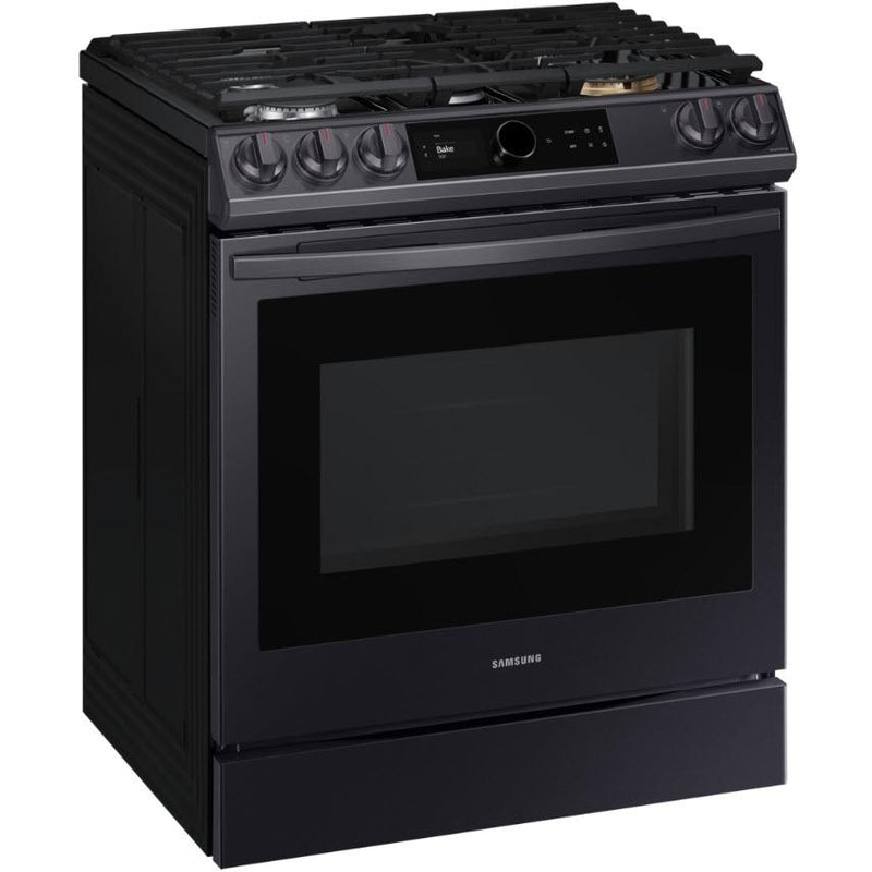 Samsung 30-inch Slide-in Gas Range with Wi-Fi Technology NX60T8711SG/AA IMAGE 2