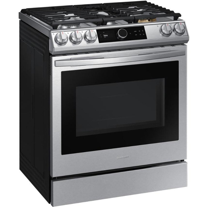  Samsung 30-inch Slide-in Gas Range with Wi-Fi Technology NX60T8711SS/AA IMAGE 2