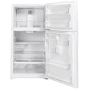  GE 33-inch, 21.9 cu. ft. Top Freezer Refrigerator with edge-to-edge glass shelves GTE22JTNRWW IMAGE 2