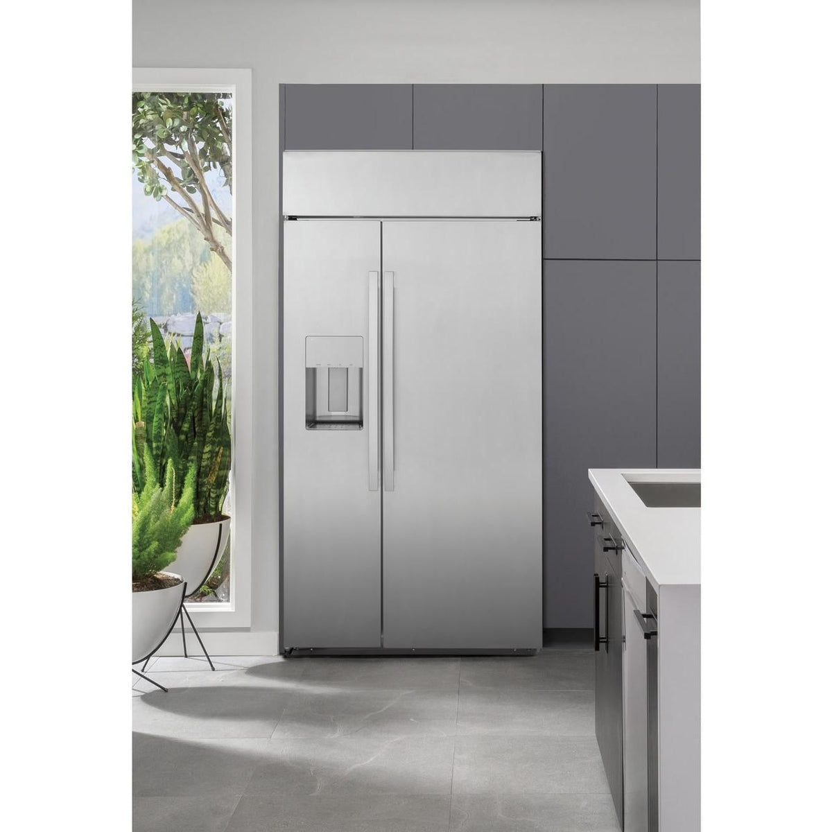GE Profile 48-inch, 28.7 cu. ft. Side-by-Side Refrigerator with Dispen