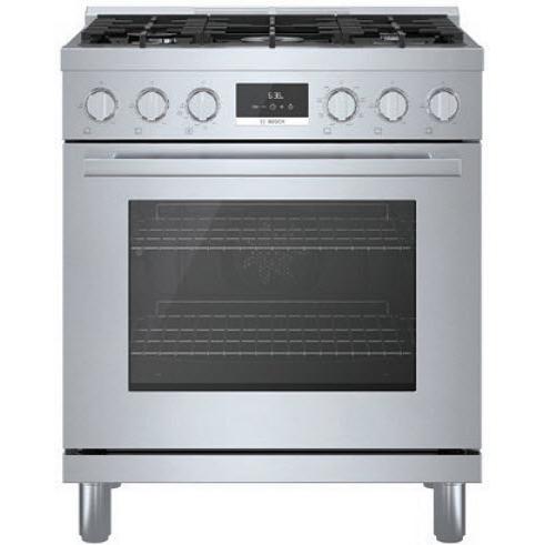 Bosch 30-inch Freestanding Dual Fuel Range with European Convection Technology HDS8055U IMAGE 1