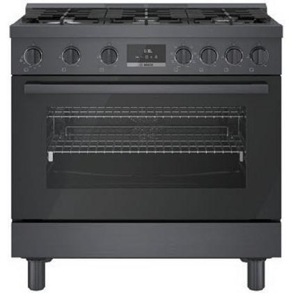 Bosch 36-inch Freestanding Dual Fuel Range with European Convection Technology HDS8645U IMAGE 1