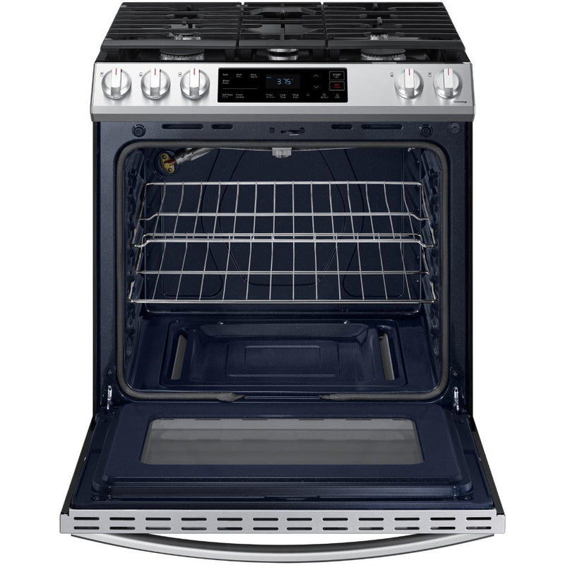  Samsung 30-inch Slide-in Gas Range with Wi-Fi Connect NX60T8111SS/AA IMAGE 2