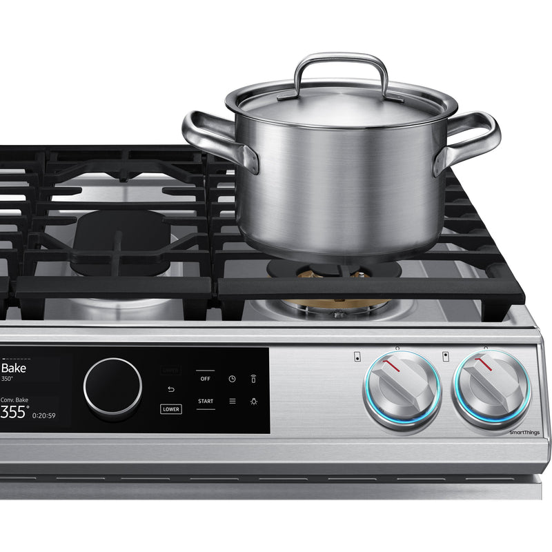  Samsung 30-inch Slide-in Gas Range with Wi-Fi Connectivity NX60T8751SS/AA IMAGE 4