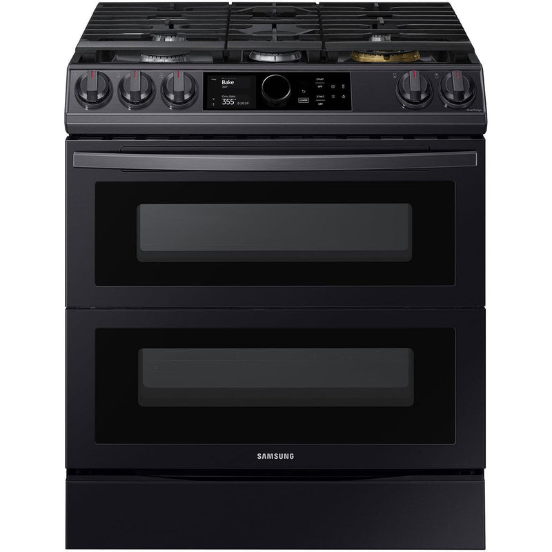  Samsung 30-inch Slide-in Gas Range with Wi-Fi Connectivity NX60T8751SG/AA IMAGE 1