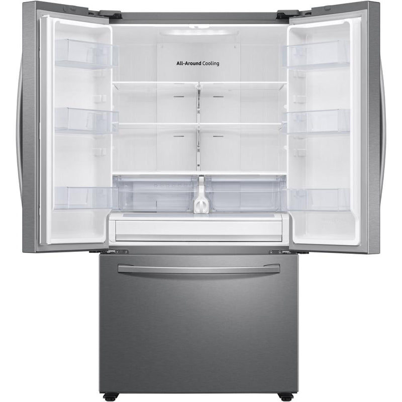  Samsung 36-inch, 28.2 cu.ft. Freestanding French 3-Door Refrigerator with Internal Ice Maker RF28T5001SR/AA IMAGE 4