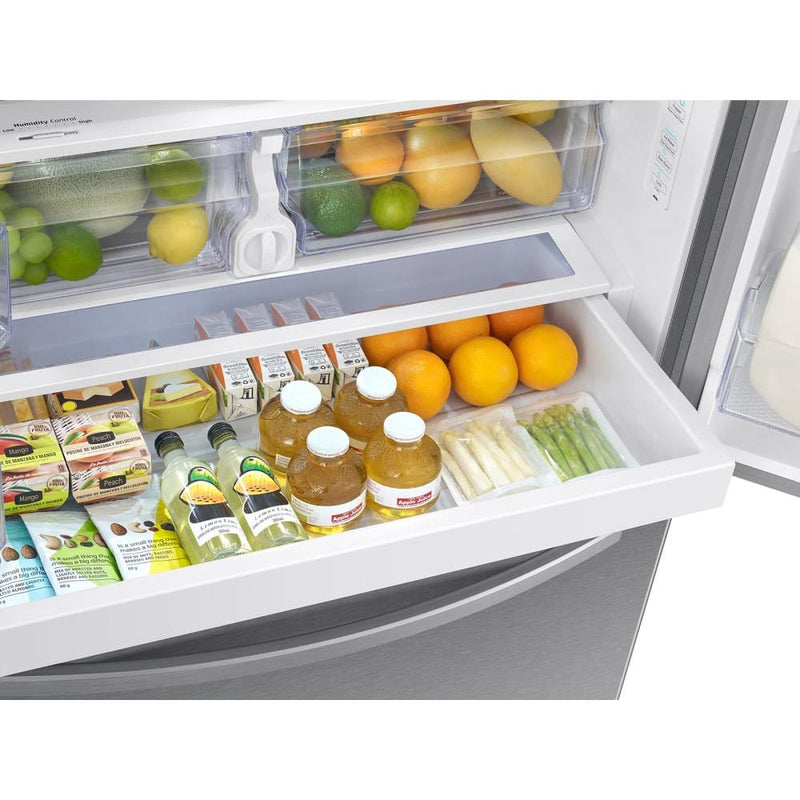  Samsung 36-inch, 28.2 cu.ft. Freestanding French 3-Door Refrigerator with Internal Ice Maker RF28T5001SR/AA IMAGE 7