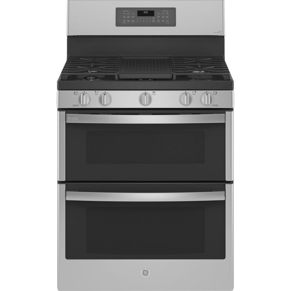 GE Profile 30-inch Freestanding Gas Range with True European Convection Technology PGB965YPFS IMAGE 1