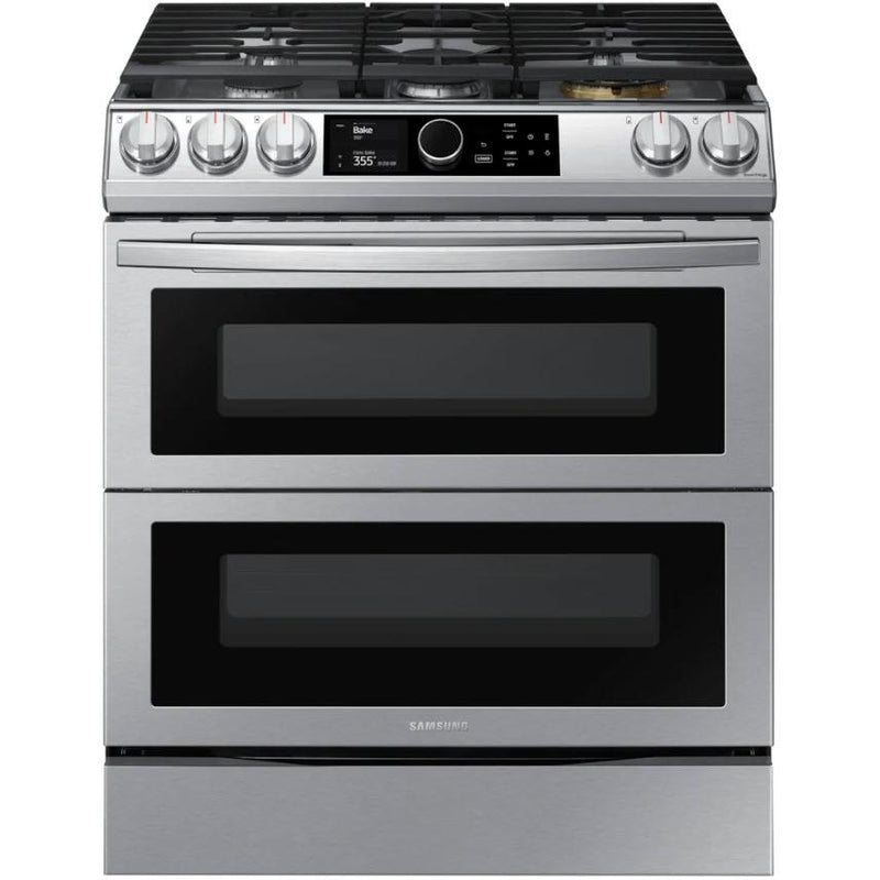  Samsung 30-inch Slide-In Dual Fuel Range with Wi-Fi Connectivity NY63T8751SS/AA IMAGE 1