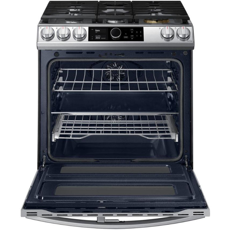 Samsung 30-inch Slide-In Dual Fuel Range with Wi-Fi Connectivity NY63T8751SS/AA IMAGE 4