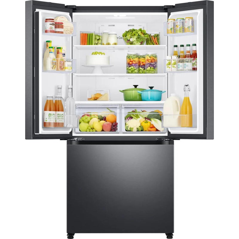  Samsung 18 cu. ft. Counter-Depth French 3-Door Refrigerator with Twin Cooling Plus® RF18A5101SG/AA IMAGE 3