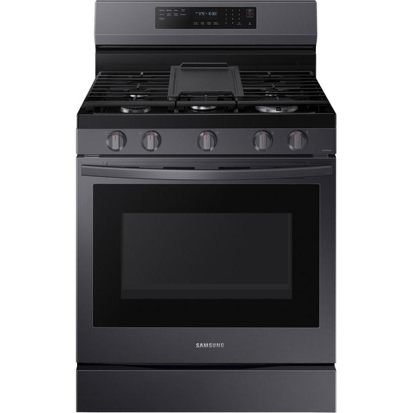  Samsung 30-inch Freestanding Gas Range with WI-FI Connect NX60A6711SG/AA IMAGE 1