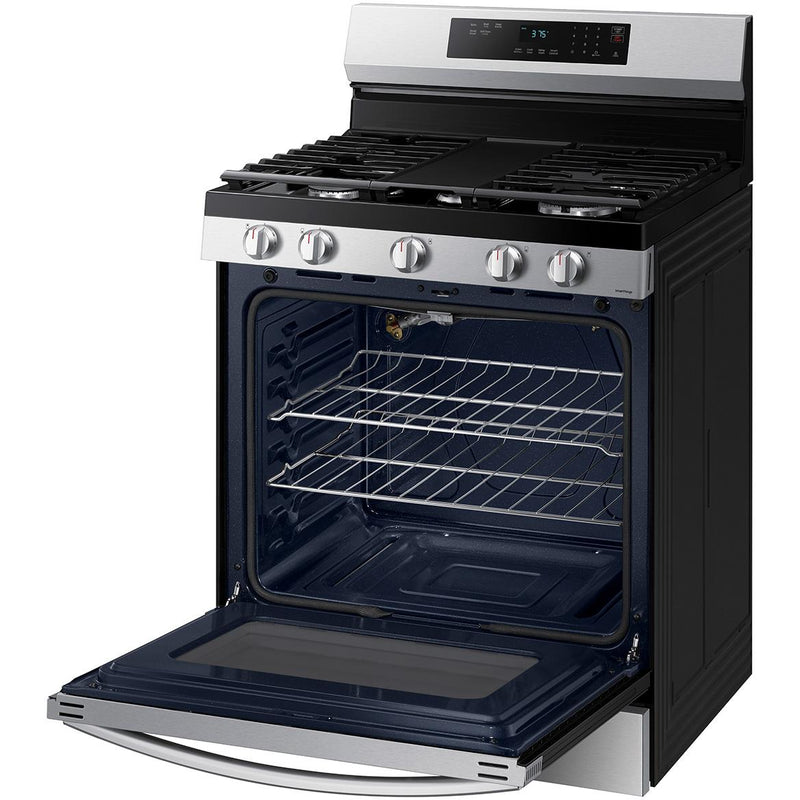  Samsung 30-inch Freestanding Gas Range with Wi-Fi Connect NX60A6311SS/AA IMAGE 3