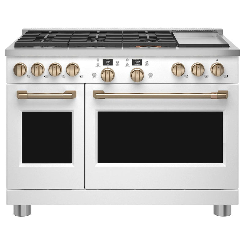 Café 48-inch Freestanding Dual-Fuel Range with Burners and Griddle C