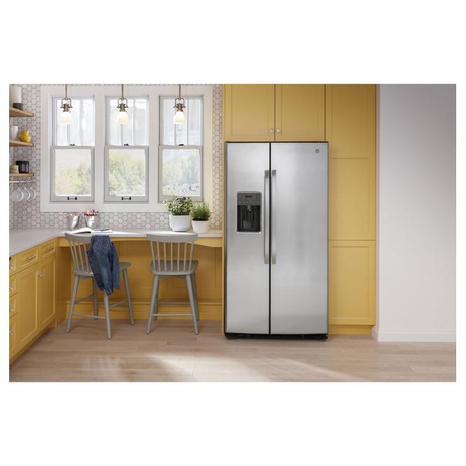 GE 36-inch, 25.3 cu. ft. Side-by-Side Refrigerator with Water and Ice Dispenser GSS25GYPFS IMAGE 14